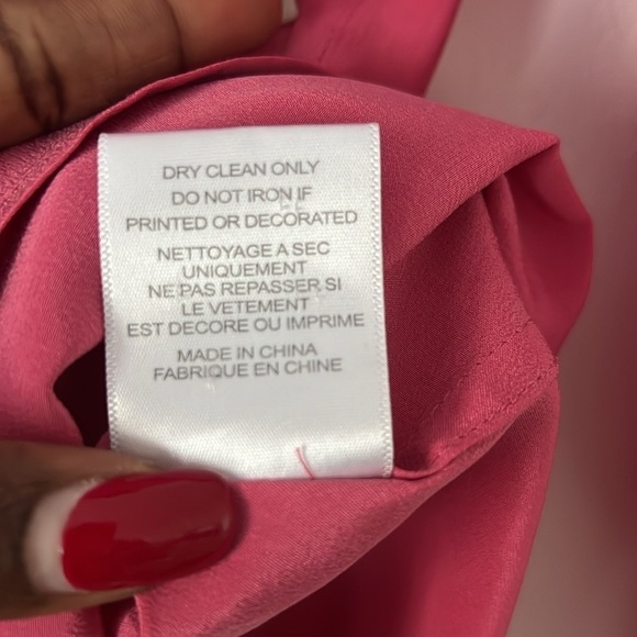 Equipment Femme Slim Signature Silk Longsleeve Top Size XS Raspberry Sorbet Pink - Picture 6 of 9